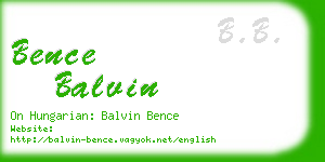 bence balvin business card